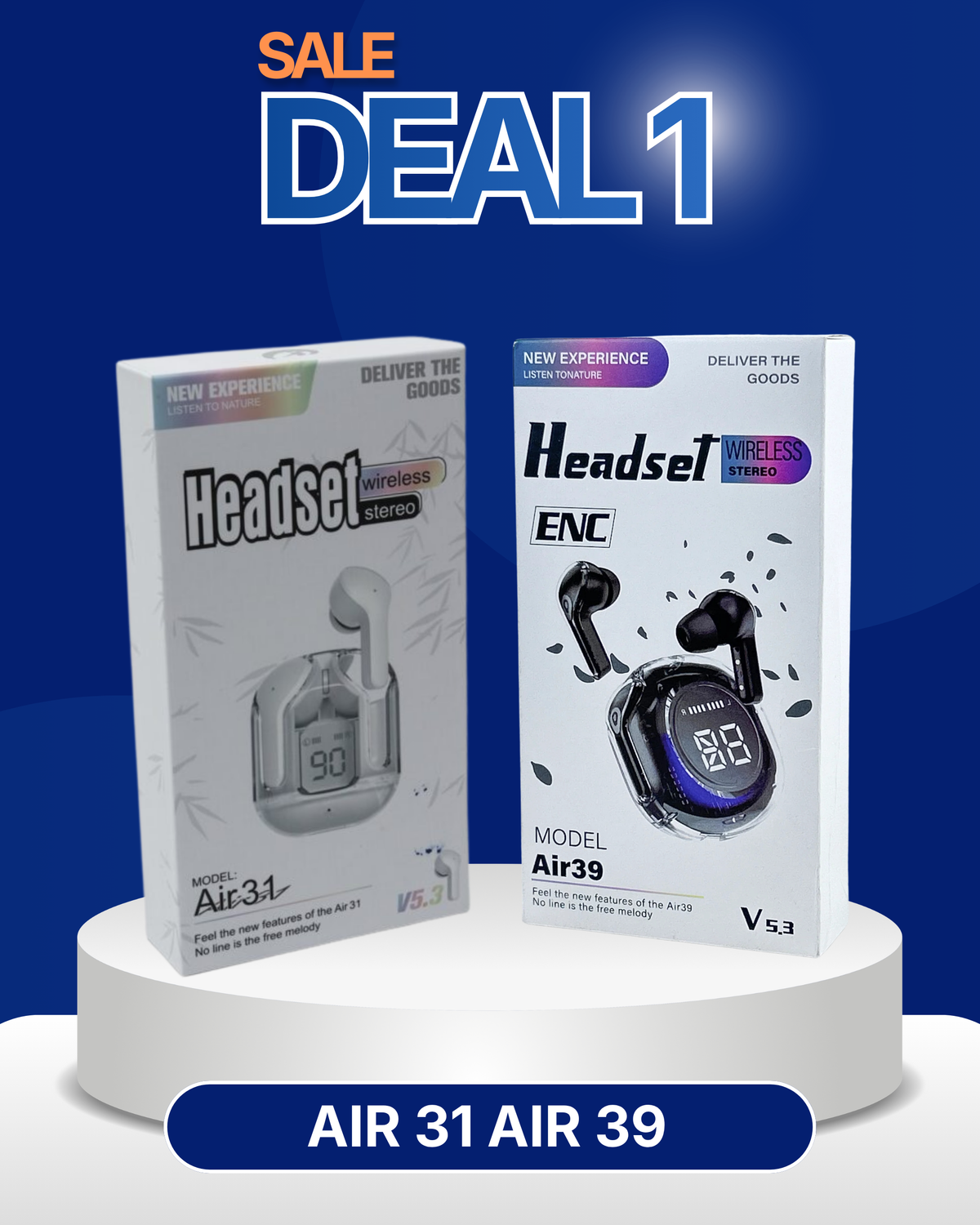 Deal 1 Air31 Air39 TWS Wireless Earbuds