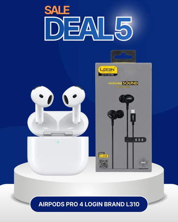 DEAL 5 Airpods Pro 4 ANC Active - LOGIN Brand Handsfree L-310