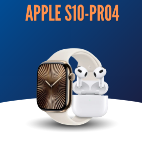Apple Logo Series 10 Smart Watch And Apple Airpods Pro 4 ANC