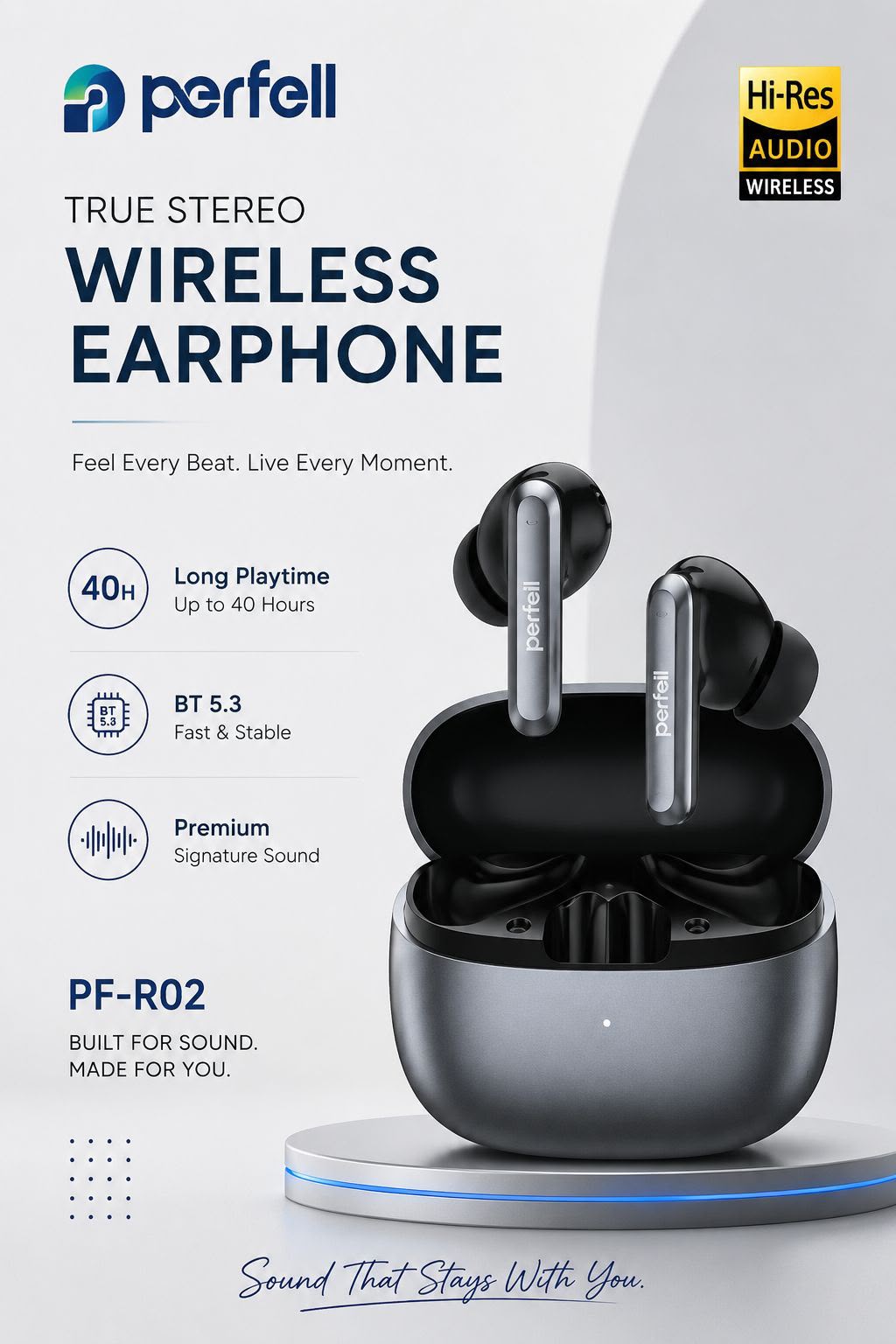 Perfell Brand True Wireless Earbuds R02