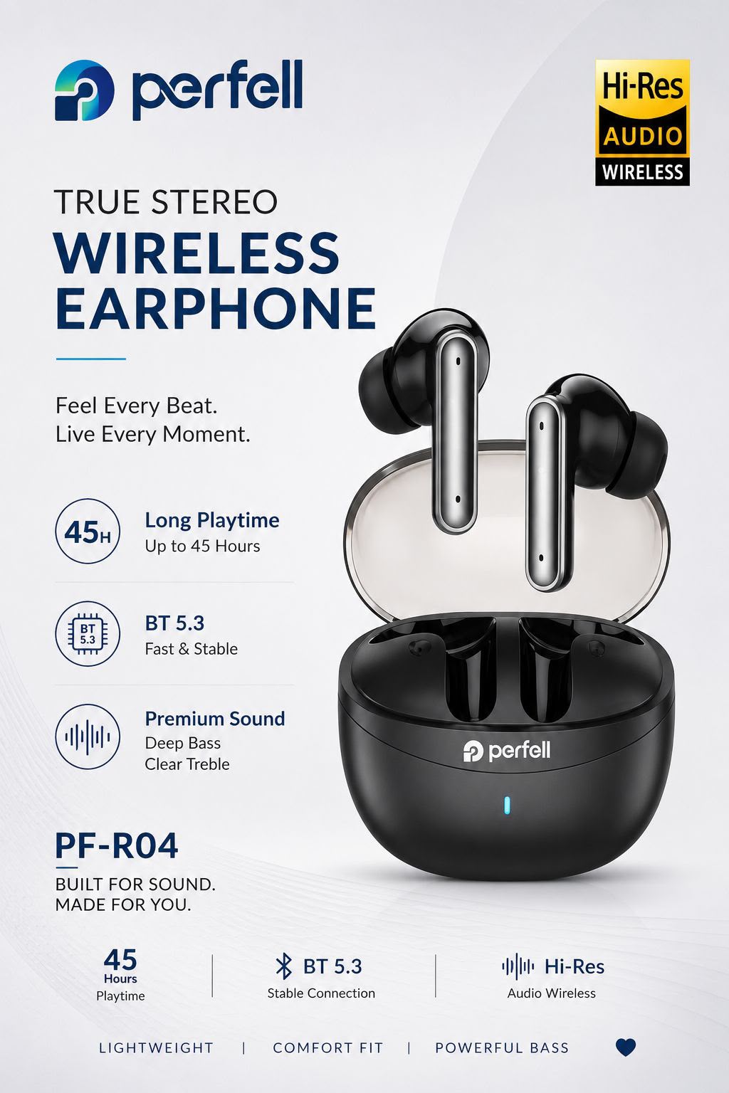 Perfell Brand True Wireless Earbuds R04