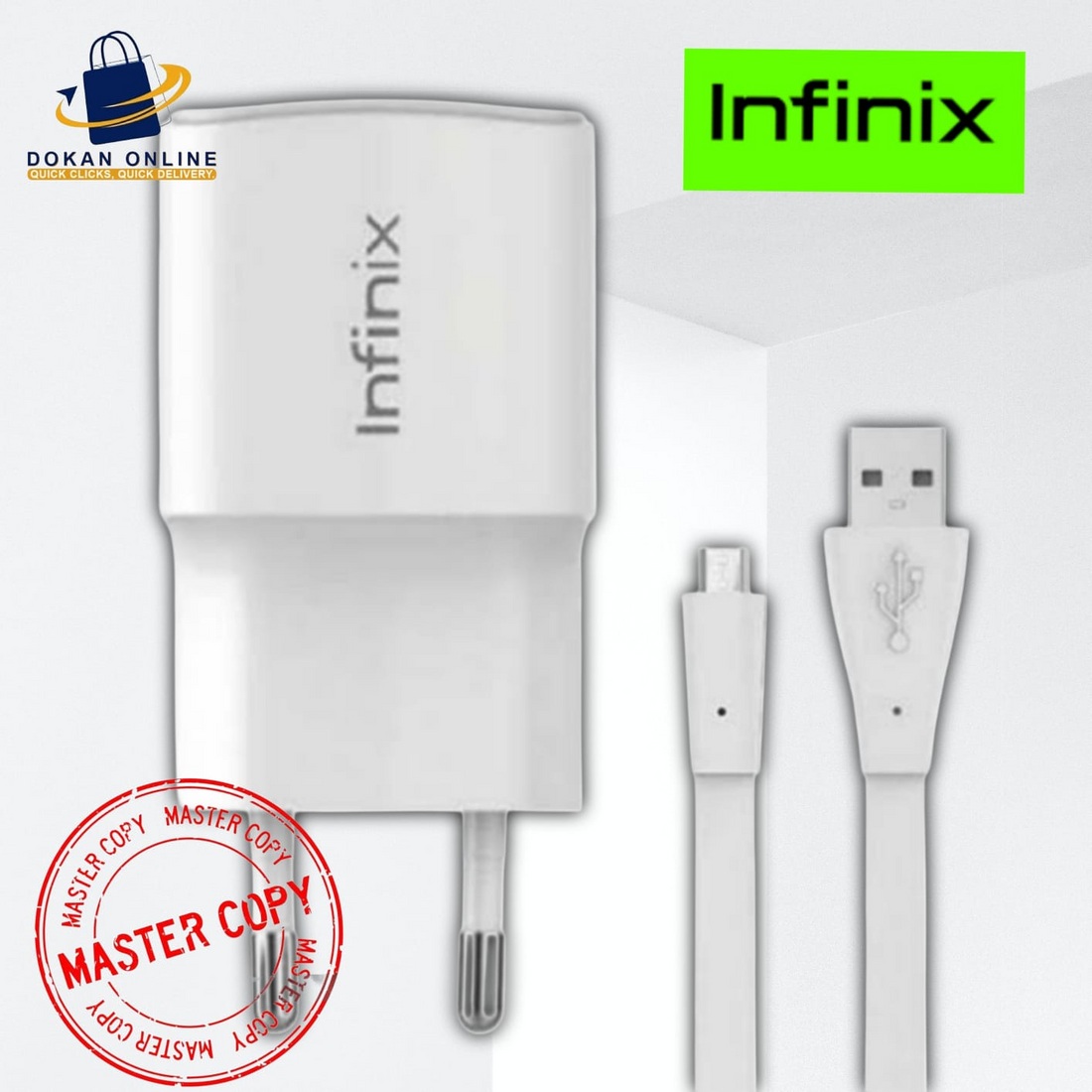 INFINIX Mini Fast Charger With Free Data Cable