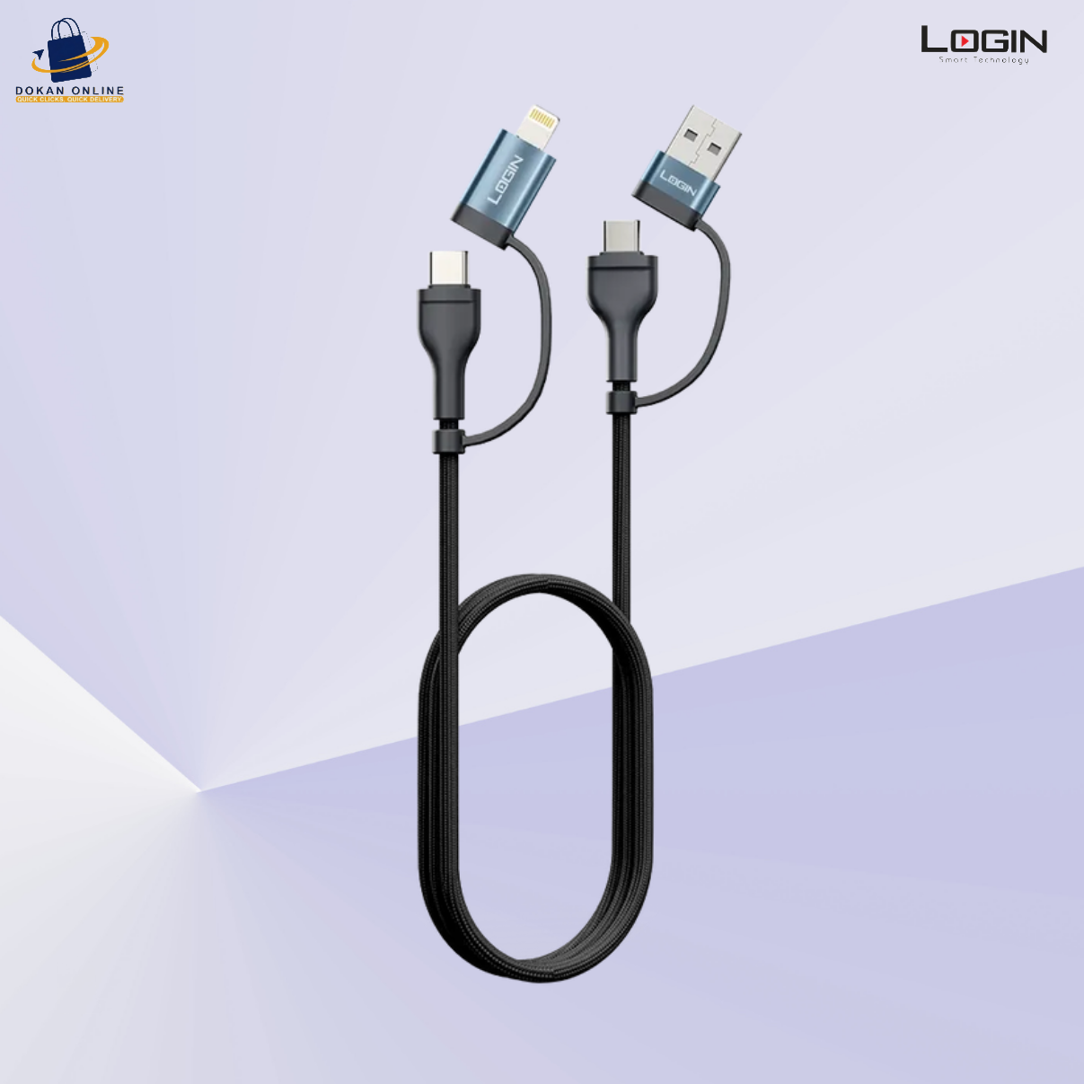 LOGIN Brand L-910 | 4 IN 1 Cable