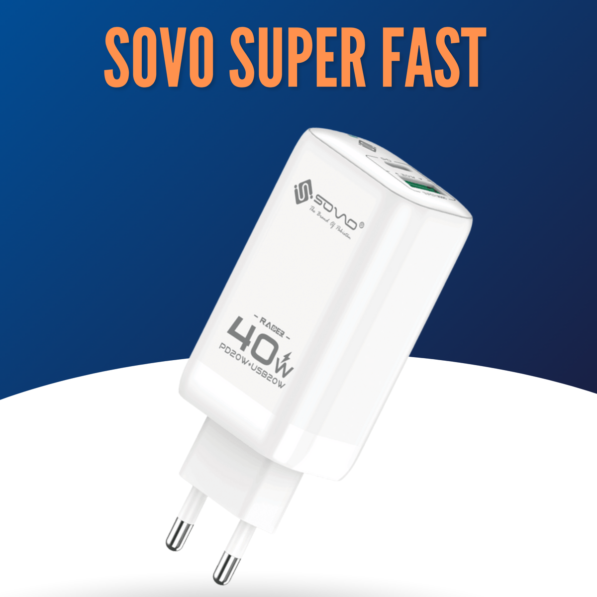 SOVO Brand Super Fast 40W Charger SG-250