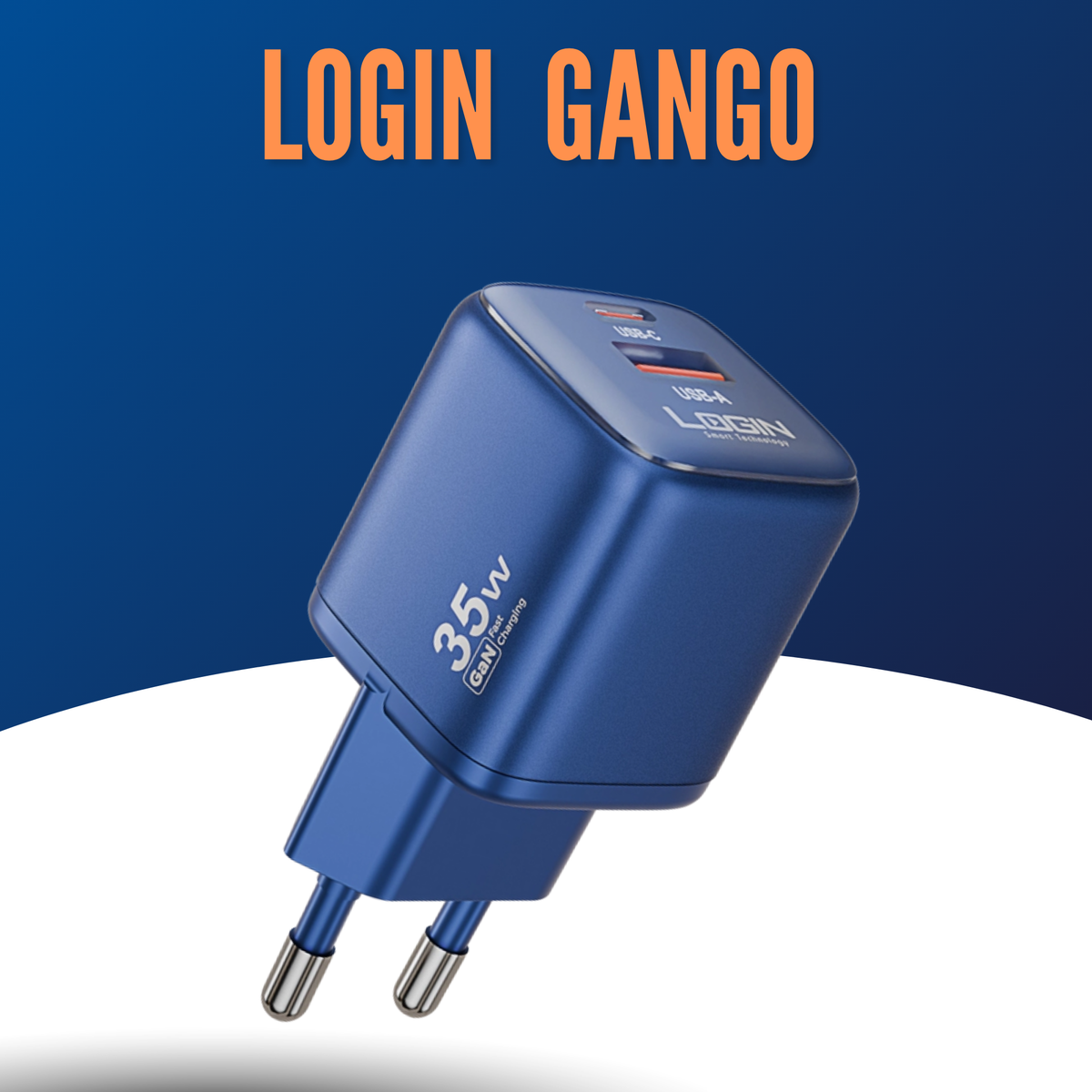 Login L-413 GANGO | Charger
35W | GaN Technology | USB-A and PD