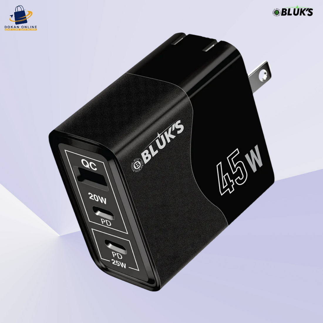 BLUK'S Brand Super Fast Charger 45w BX-623