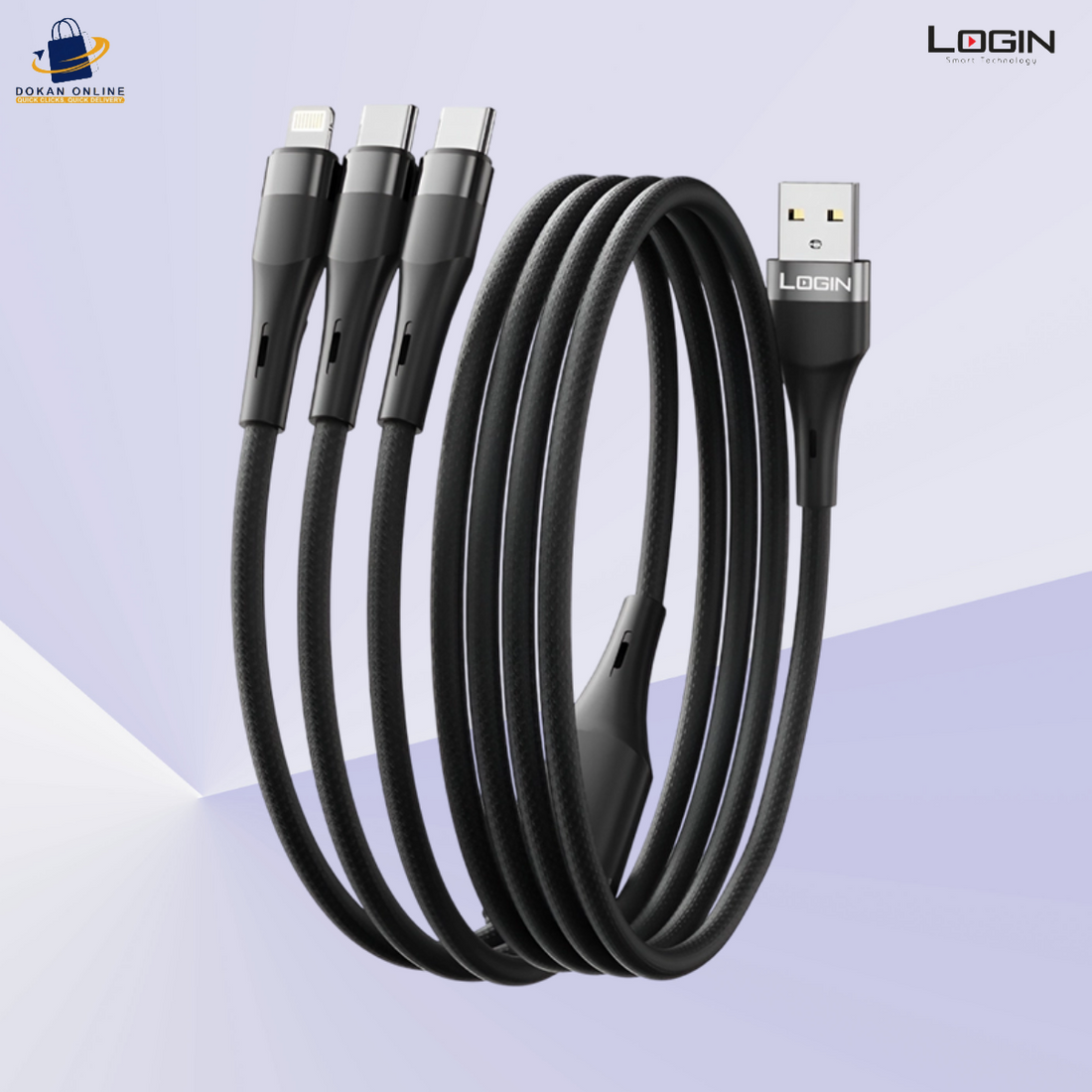LOGIN Brand L-909 | 3 IN 1 Cable