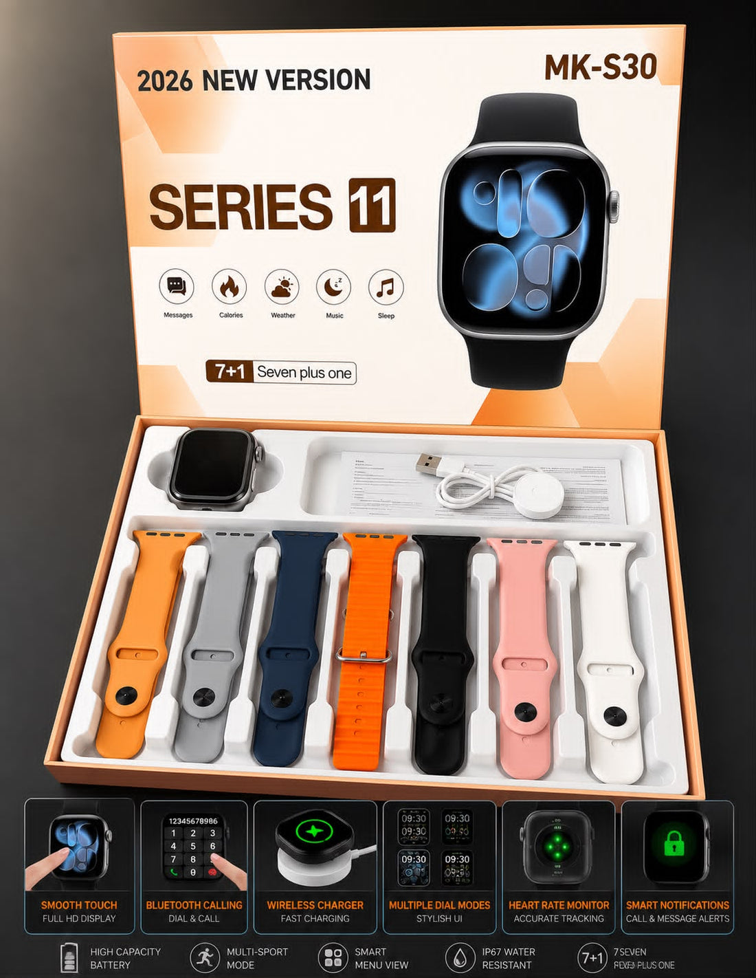Series 11 New 7in1 Smart Warch MKS30