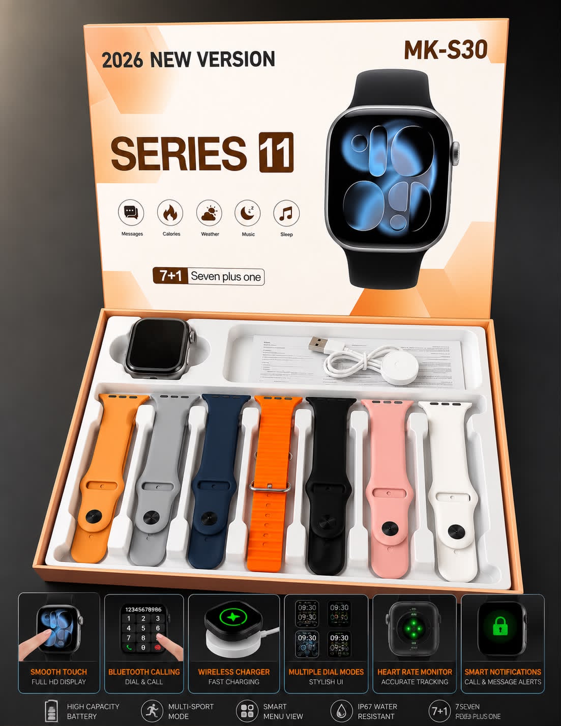 Series 11 New 7in1 Smart Warch MKS30